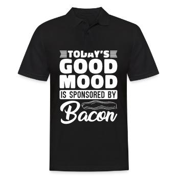 Good Mood Bacon Breakfast Bacon Lover Meat - Men's Polo Shirt - black - Front - Kai (181cm)