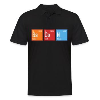 Bacon Periodic Table Breakfast Bacon Lovers Flei - Men's Polo Shirt - black - Front - Kai (181cm)