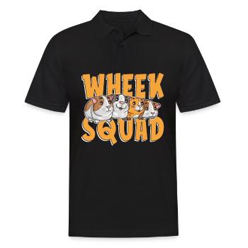 Wheek Squad Meerschweinchen Nagetierliebhaber - Männer Poloshirt - Schwarz - Vorne - Kai (181cm)