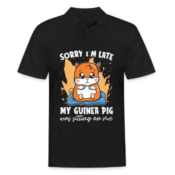 Guinea pig sat on me guinea pig - Men's Polo Shirt - black - Front - Kai (181cm)