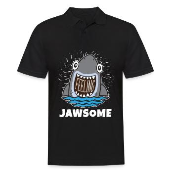 Jawsome Für Hailiebhaber Und Meeresbiologen - Männer Poloshirt - Schwarz - Vorne - Kai (181cm)