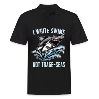 Ich Schreibe Swims Not Trage-seas Für Hailiebhaber - Männer Poloshirt - Schwarz - Vorne - Kai (181cm)