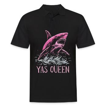 Oui Queen pour les amoureux des requins - Polo Homme - noir - Devant - Kai (181cm)