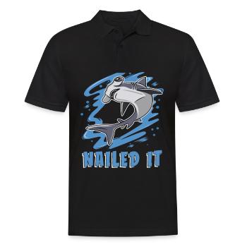 Nailed It Hammer Shark For Shark Lovers - Men's Polo Shirt - black - Front - Kai (181cm)