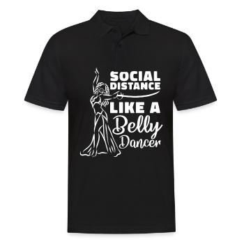 Soziale Distanz Wie Eine Bauchtänzerin - Männer Poloshirt - Schwarz - Vorne - Kai (181cm)