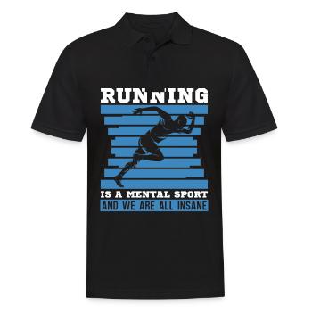 Courir un sport mental Cross Country Runner Xc - Polo Homme - noir - Devant - Kai (181cm)
