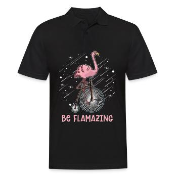 Soyez Flamazing Flamingo Lover Bird Lover Bird - Polo Homme - noir - Devant - Kai (181cm)