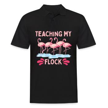 Laissez-nous Flamingle Flamingo Lover Bird Lover - Polo Homme - noir - Devant - Kai (181cm)