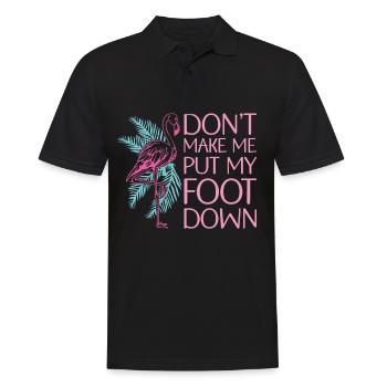 Ne me laissez pas marcher sur Flamingo Lover Bird - Polo Homme - noir - Devant - Kai (181cm)
