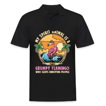 Spirit Animal Ist Mürrischer - Männer Poloshirt - Schwarz - Vorne - Kai (181cm)