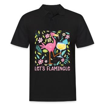 Laissez-nous Flamingle Flamingo Lover Bird Lover - Polo Homme - noir - Devant - Kai (181cm)