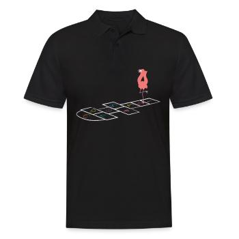 Flamingo-hopse-flamingo-lovers-bird-lovers - Men's Polo Shirt - black - Front - Kai (181cm)