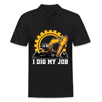 I Dig My Job For Excavator Drivers - Men's Polo Shirt - black - Front - Kai (181cm)