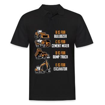 E signifie excavatrice pour conducteurs d’excavatrices - Polo Homme - noir - Devant - Kai (181cm)