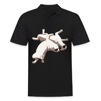 Funny Wrestling Dog Wrestler Pug - Men's Polo Shirt - black - Front - Kai (181cm)