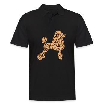Mignon Lepard-peau-caniche-chien-amoureux - Polo Homme - noir - Devant - Kai (181cm)