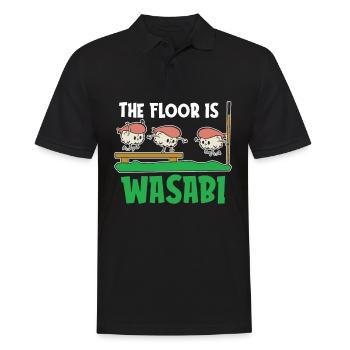 L’étage est wasabi sushi japon culture japonaise - Polo Homme - noir - Devant - Kai (181cm)