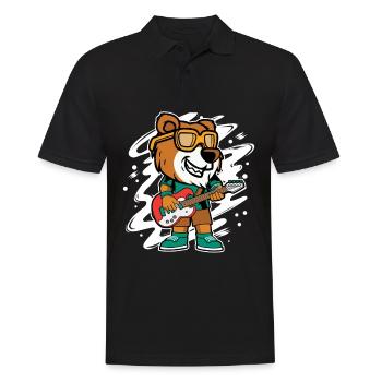 Tiger-gitarrist Cooler - Männer Poloshirt - Schwarz - Vorne - Kai (181cm)