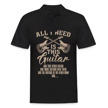 Alles, Was Ich Brauche, Ist Diese Gitarre Und - Männer Poloshirt - Schwarz - Vorne - Kai (181cm)