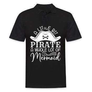 Un peu de pirate, beaucoup de sirène - Polo Homme - noir - Devant - Kai (181cm)