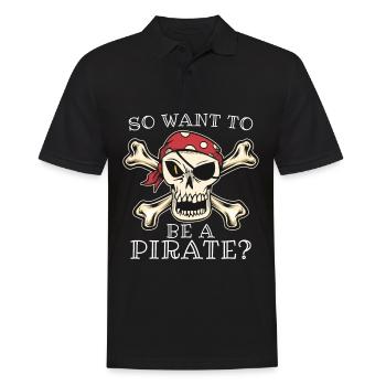 Alors, voulez-vous devenir un pirate? Pirate Costume - Polo Homme - noir - Devant - Kai (181cm)