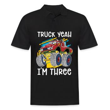 Truck Ja, Ich Bin Drei Monster Truck Zum 3. - Männer Poloshirt - Schwarz - Vorne - Kai (181cm)