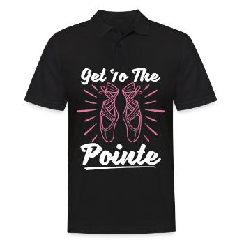 Get To The Pointe Ballettschuhe Ballerina Ballett - Männer Poloshirt - Schwarz - Vorne - Kai (181cm)