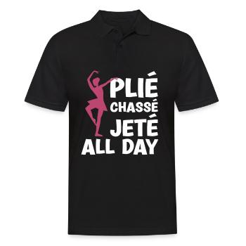 Pliè Chassè Jetè All Day Ballerina - Männer Poloshirt - Schwarz - Vorne - Kai (181cm)