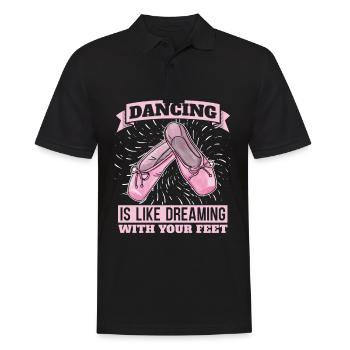 Danser, c’est comme rêver avec ses pieds ballerine - Polo Homme - noir - Devant - Kai (181cm)