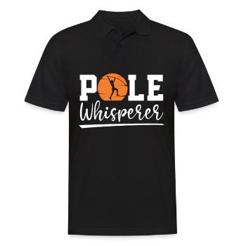 Stabflüsterer Stabhochsprung Stabspringen - Männer Poloshirt - Schwarz - Vorne - Kai (181cm)