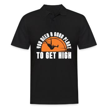 You need a good plant to have a high - Men's Polo Shirt - black - Front - Kai (181cm)