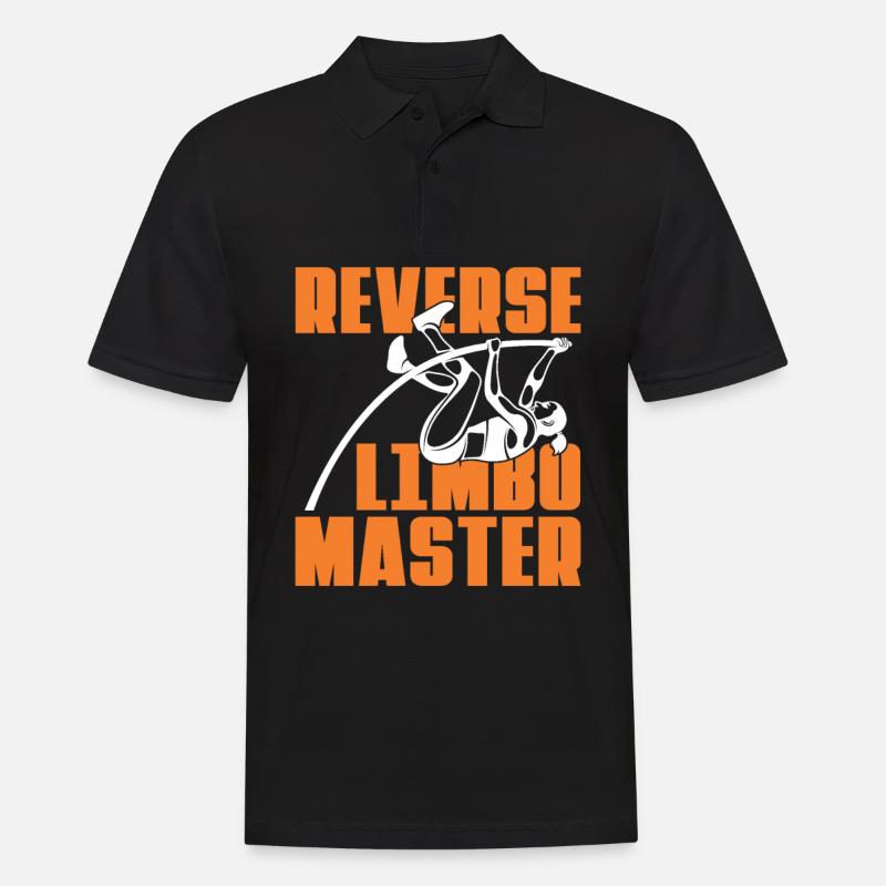 Reverse Limbo Master Stabhochsprung Stabspringen - Männer Poloshirt - Schwarz