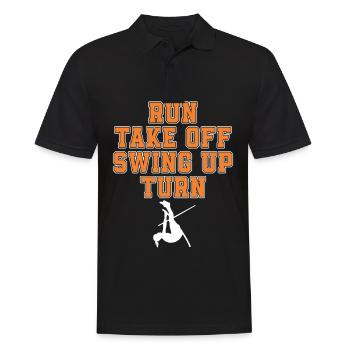 Run Turn Off Swing Up Turn Pole Vault - Men's Polo Shirt - black - Front - Kai (181cm)
