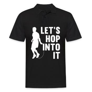 Springen Wir Hinein Springseil Springseil - Männer Poloshirt - Schwarz - Vorne - Kai (181cm)