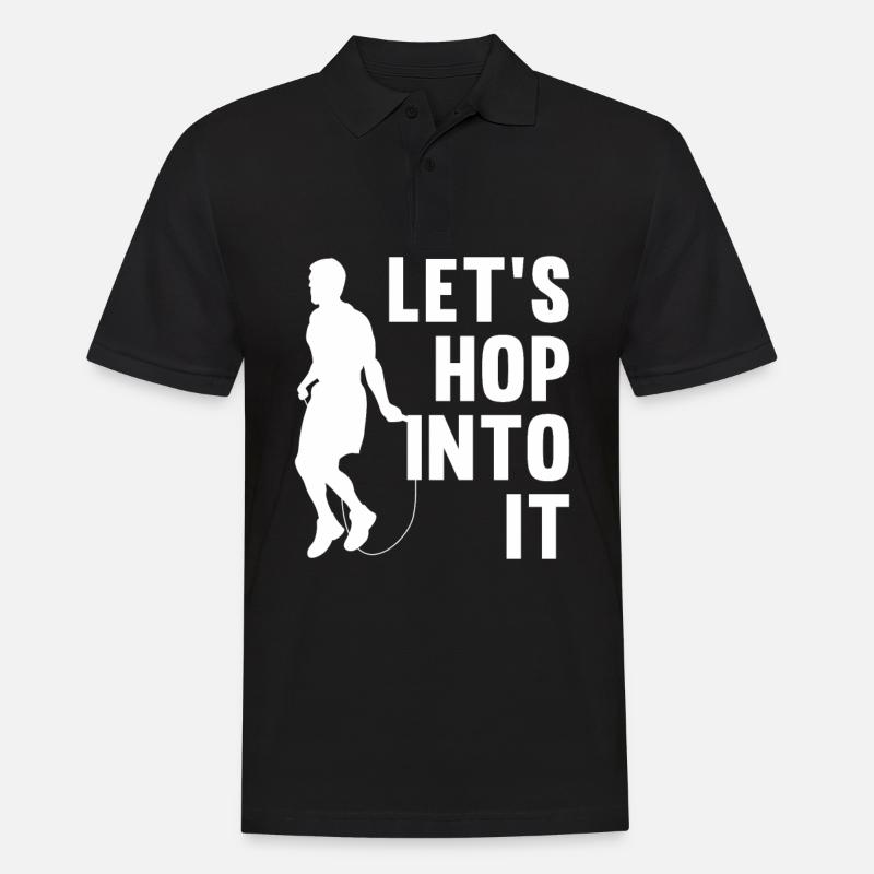 Sautons à la corde à sauter Corde à sauter - Polo Homme - noir