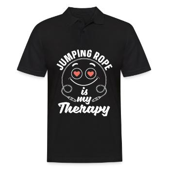 Springseil Ist Mein Therapie-springseil - Männer Poloshirt - Schwarz - Vorne - Kai (181cm)