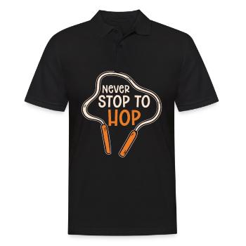 Never Stop To Hop Springseil Springseil - Männer Poloshirt - Schwarz - Vorne - Kai (181cm)
