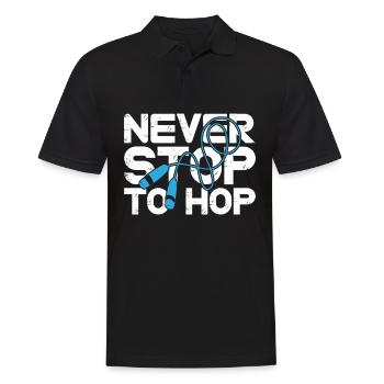 Ne vous arrêtez jamais pour espérer à la corde à sauter Corde à sauter - Polo Homme - noir - Devant - Kai (181cm)