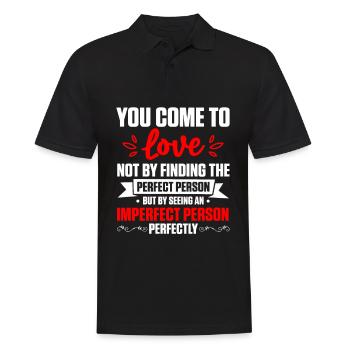 Valentins Tag Beziehung Liebes Spruch - Männer Poloshirt - Schwarz - Vorne - Kai (181cm)