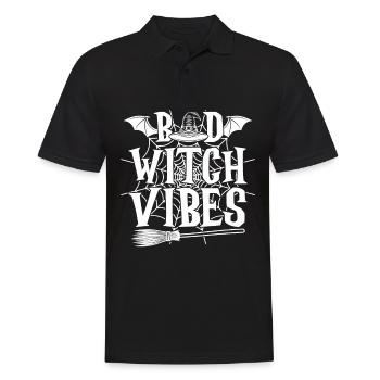 Bad Witch Vibes Halloween Kostüm Hexenliebhaber - Männer Poloshirt - Schwarz - Vorne - Kai (181cm)