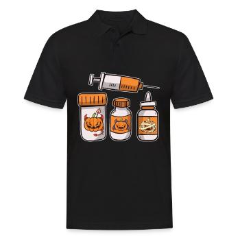 Capsules de seringue Nurse Halloween Party - Polo Homme - noir - Devant - Kai (181cm)