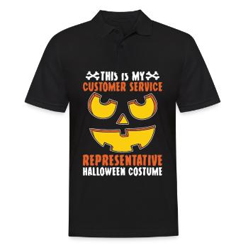 Dies Ist Mein Kundendienstmitarbeiter - Männer Poloshirt - Schwarz - Vorne - Kai (181cm)