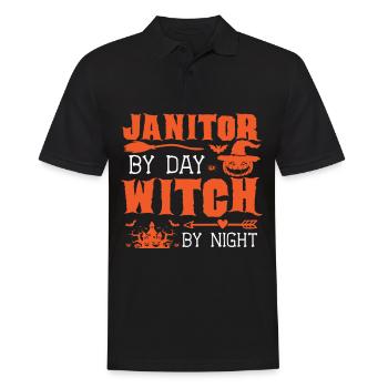 Caretaker By Day Witch By Night Caretaker - Men's Polo Shirt - black - Front - Kai (181cm)