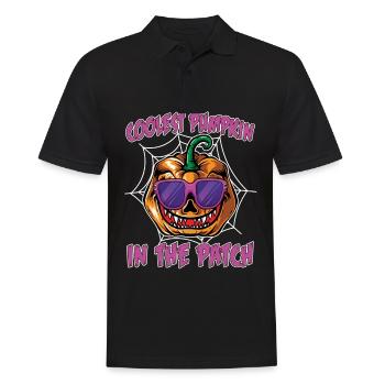 Coolest Pumpkin in Patch Halloween Costume - Men's Polo Shirt - black - Front - Kai (181cm)
