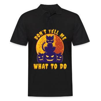Sag Mir Nicht, Was Ich Tun Soll, Katzenliebhaber - Männer Poloshirt - Schwarz - Vorne - Kai (181cm)