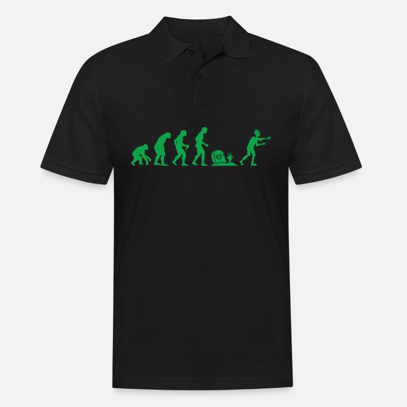 Zombie-evolution Halloween-kostüm-halloween-party - Männer Poloshirt - Schwarz