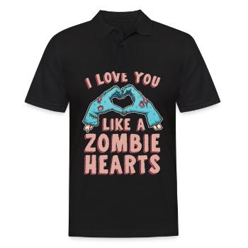 Ich Liebe Dich Wie Ein - Männer Poloshirt - Schwarz - Vorne - Kai (181cm)