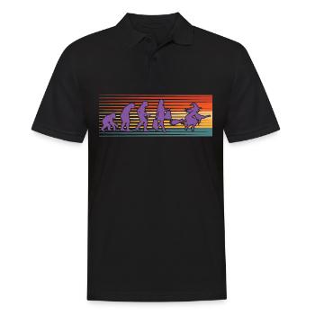 Retro-hexen-entwicklungs-vintages Halloween-kostüm - Männer Poloshirt - Schwarz - Vorne - Kai (181cm)