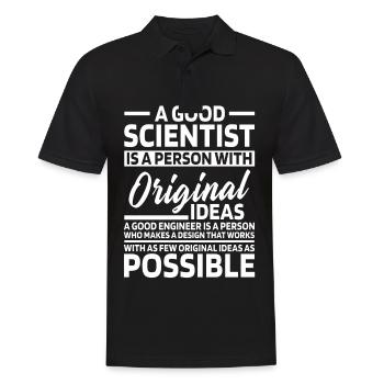 Wissenschaftler Ingenieur lustiger Spruch - Männer Poloshirt - Schwarz - Vorne - Kai (181cm)