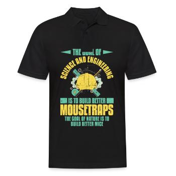 Das Ziel von Wissenschaft und Technik - Männer Poloshirt - Schwarz - Vorne - Kai (181cm)